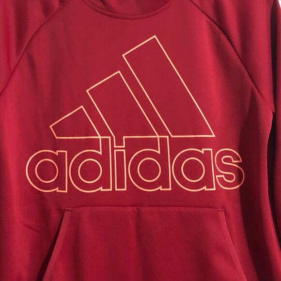 Adidas Womens Hoodie Size Medium Long Sleeve W TI BOS HOODIE EI8348 Red - Picture 6 of 6